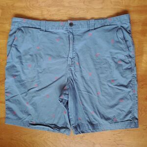 Magellan Outdoors Shorts Men 44 Blue Allover Crawfish Print 9" Preppy Vacation